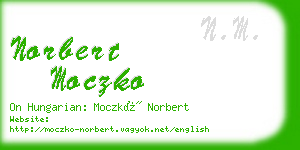 norbert moczko business card